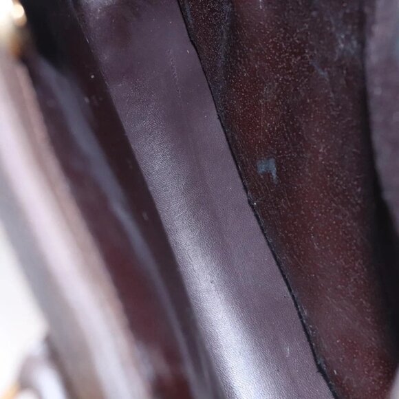 GUCCI Bamboo Hand Bag Suede Brown Gold 002 - Picture 9 of 16